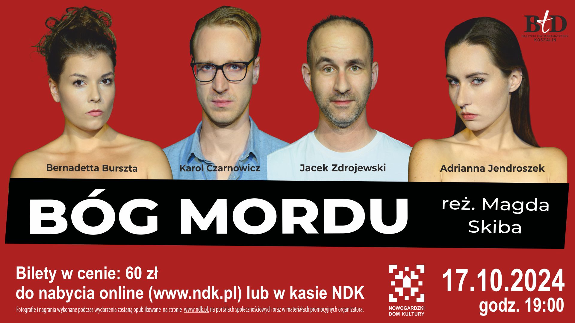 TEATR | ,,BÓG MORDU" z BAŁTYCKIM TEATREM DRAMATYCZNYM zapraszamy!!!
